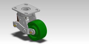 4in Shock Absorber Solid Polyurethane Caster