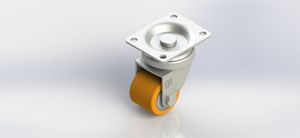 35x28mm Flat Base Aluminum Core PU Swivel Caster