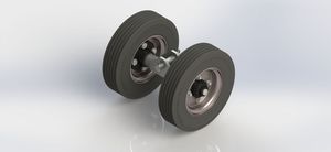 W40010-SR-60470 400×100mm Solid Rubber Swivel Caster for Carriages