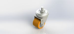 3040-11-PAL 40x28mm Threaded Stem Aluminum Core PU Swivel Caster