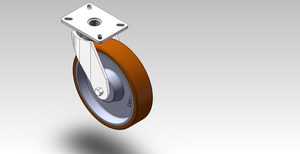 12X3  PU ON CAST IRON SWIVEL CASTER