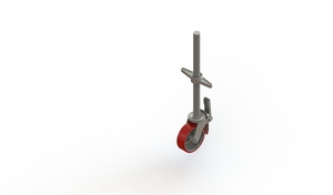 6x2 PU on cast iron Scaffolding Caster