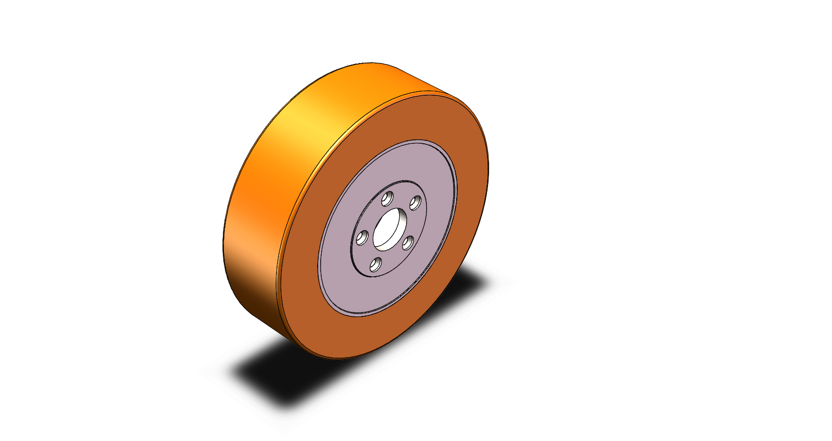 280x80mm AGV Wheel 1.4m/s 1500kgs