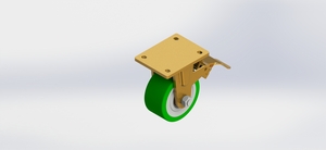 8in 3Ton Rigid Brake Caster