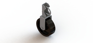 Round tube type mounting casters