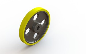 300x70mm PU on Aluminum Drive Wheel