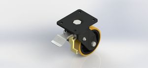 5x2 European Style Super Heavy-duty Swivel Brake Caster