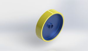 615x150mm Polyurethane Coated Single Wheel with Keyway