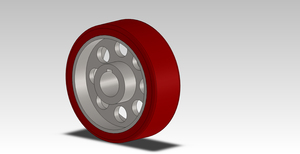 1500kgs 350x120mm PU on Steel Wheel