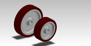 700kgs Plan Bearing D20mm PU on Nylon Wheel