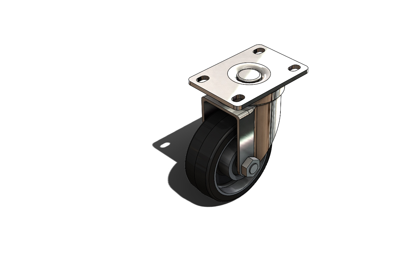 3.5in Rubber Swivel Caster