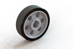 120x35mm PU on Aluminum Drive Wheel